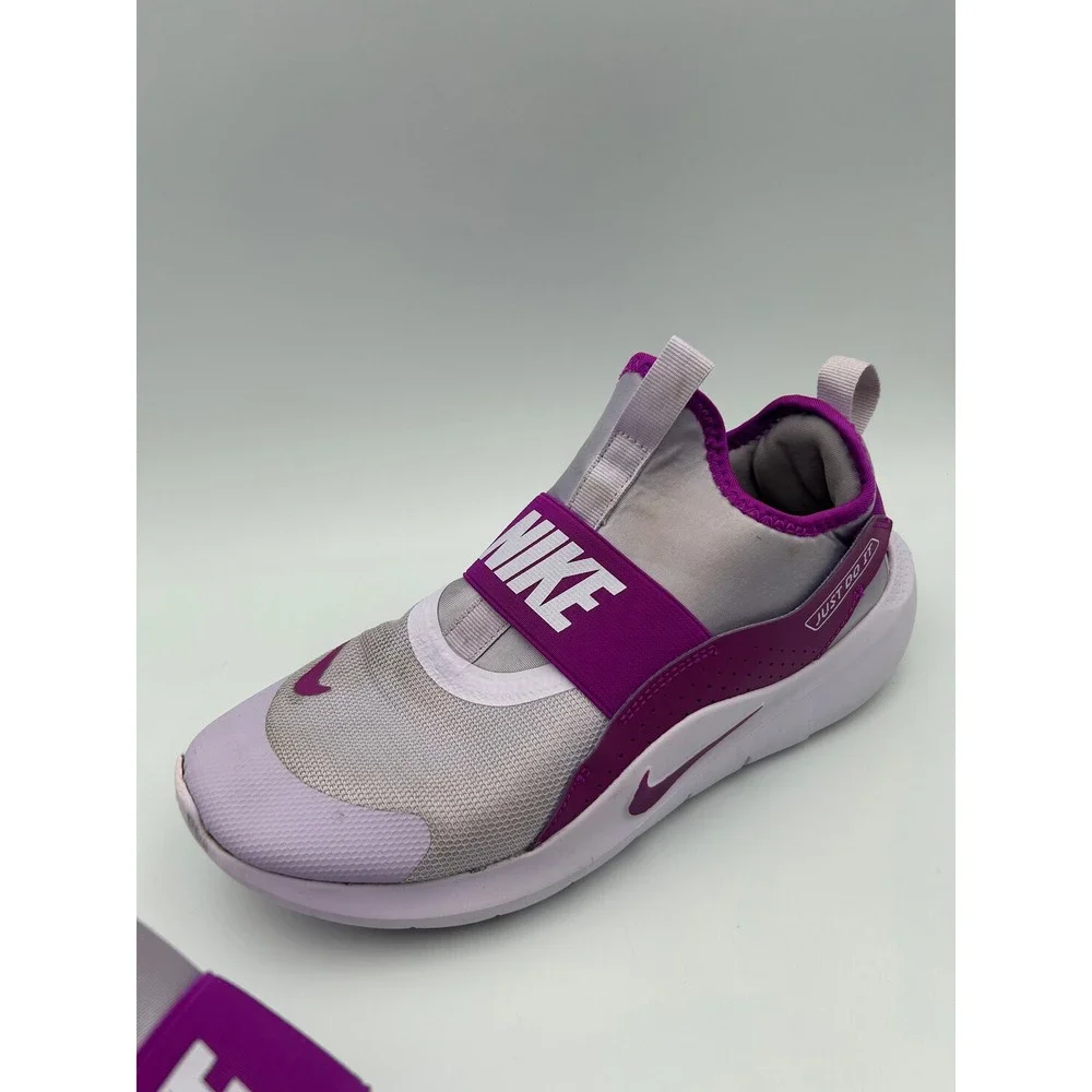 Nike Flex Runner 4  Purple Cosmos White Slip On Running Shoes IF2893-500 Size 7Y
